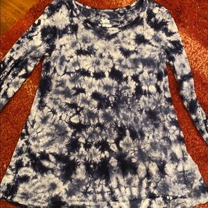 Tie dye dark blue long sleeve